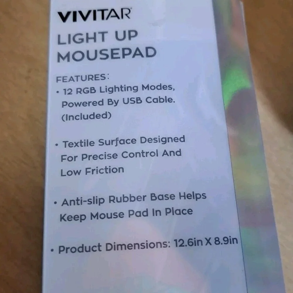 NIB Magic Neon Mushroom Design USB Light Up Mouse Pad